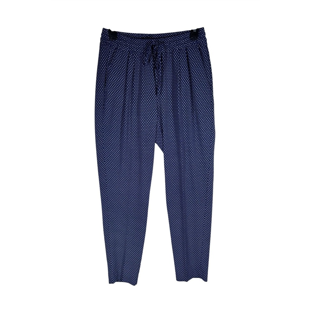 H&M Blue Polka Dot Lounge Pants Size XS Lightweight Elastic Waist‎